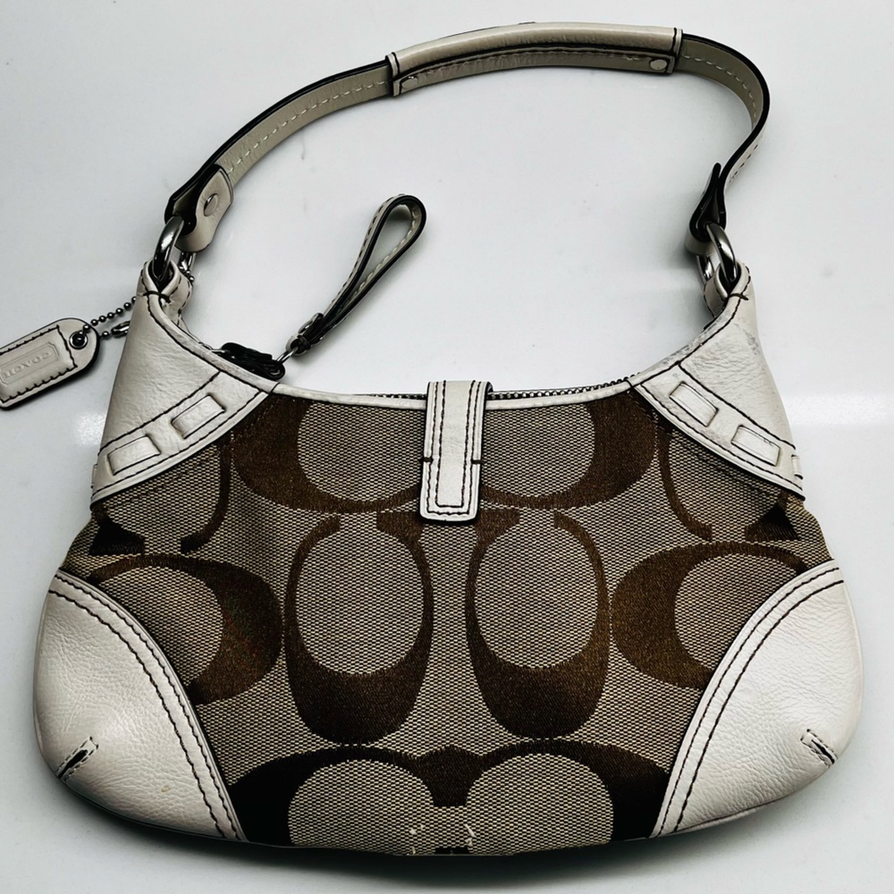 Coach Hampton White Python Hobo Mini Shoulder Bag.  Coach# E06K-10287.